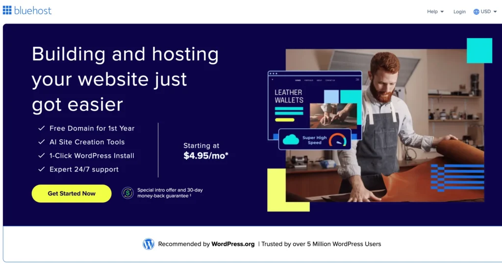 bluehost platform